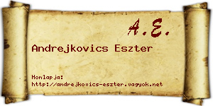 Andrejkovics Eszter névjegykártya